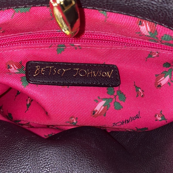 BETSEY JOHNSON Luv Betsey  Black White bag  Pink  cosmetic bag - Picture 9 of 14